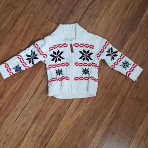 Baby boy - knit sweater, 100% cotton, zip up